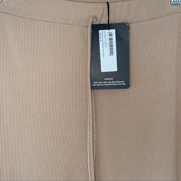 New! PrettyLittleThing Shape Ribbed High-waist Leggings - Picture 3 of 5